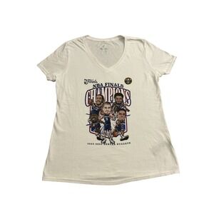 Fanatics Denver Nuggets NBA Finals Champions Shirt Womens M Cream NEW Caricature